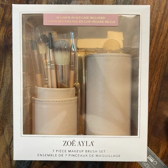 Combo 1 7piece makeup brush set, eye shadow and anti frizz finishing cream